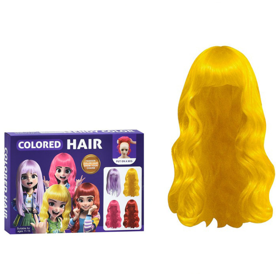 Дитячий набір аксесуарів "Colored Hair" C2009 перука 34 см, гребінець Вінниця - фото 1