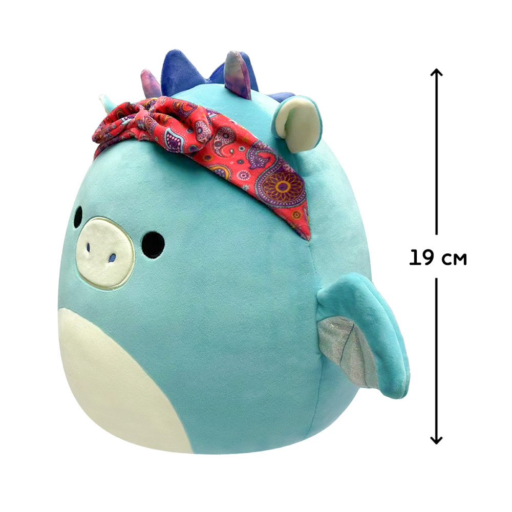 М'яка іграшка Squishmallows – Дракон у бандані (19 cm) Дніпро - фото 2