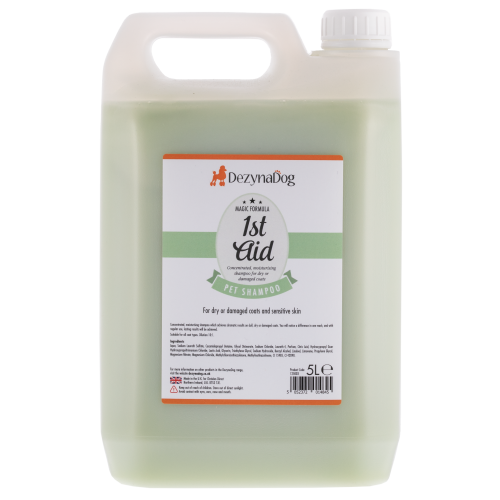 Шампунь Dezynadog 1St Aid Medicated для лікування сухої сверблячої шкіри і тьмяної пошкодженої шерсті полегшує свербіж лущен Київ