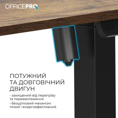 Компьютерный стол OfficePro ODE1670DW Dark Wood/Black (ODE1670DW) Винница - изображение 7