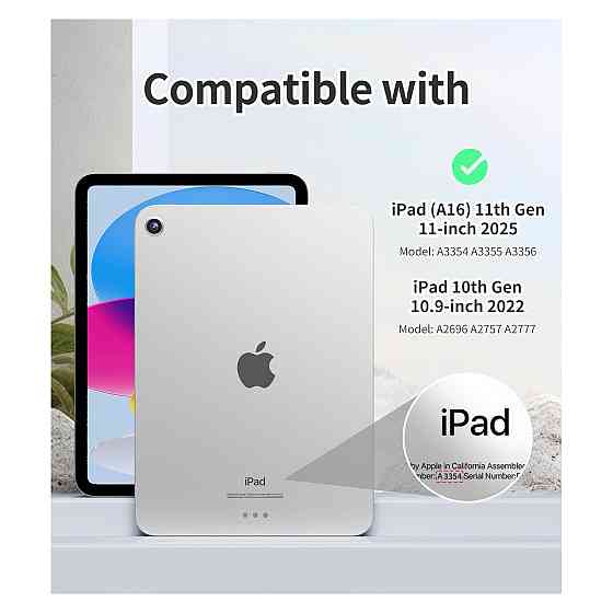 Клавіатурний чохол для iPad 11/10.9 (A16/A14) Сірий QWERTY знімна Bluetooth клавіатура підсвітка 7 кольорів під Pencil Київ