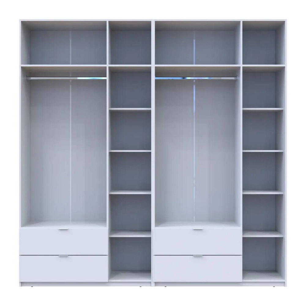 Шафа для одягу Doros Лукас Білий 3+3 ДСП 240х50х240 DRS-011683 (42005106) Львів - фото 5