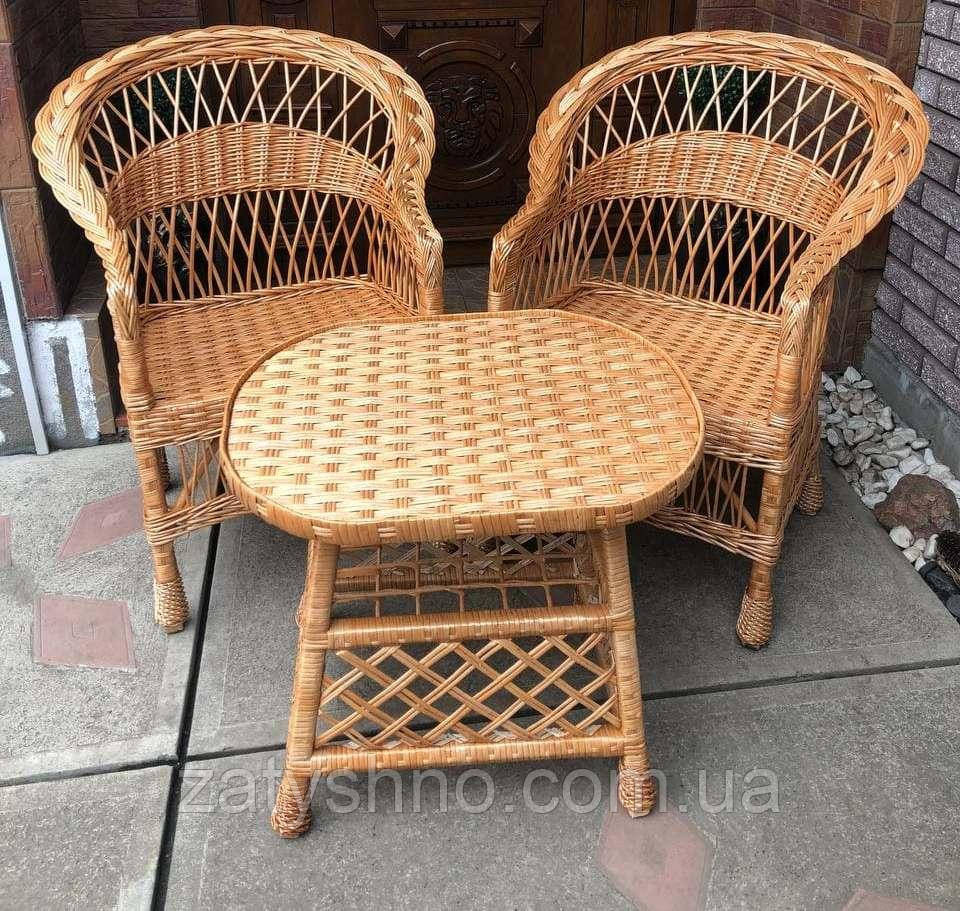 Меблі плетені з лози з журнальним столом Київ - фото 3