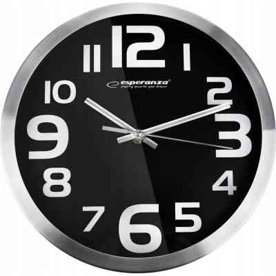 Настенные часы Esperanza Wall Clock Zurich Black 25 см (EHC013K) Винница