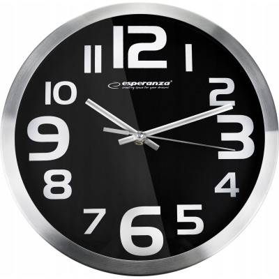 Настенные часы Esperanza Wall Clock Zurich Black 25 см (EHC013K) Винница - изображение 1