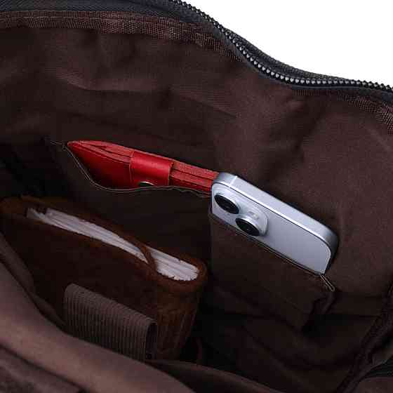 Текстильный большой дорожный рюкзак трансформер Черный (Vintage) Киев