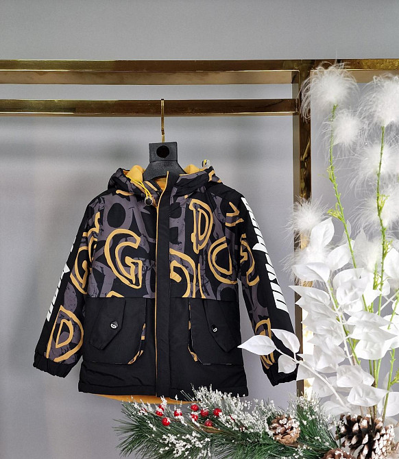 Демисезонная двусторонняя куртка для мальчиков на 6,7,8 лет Николаев - изображение 1