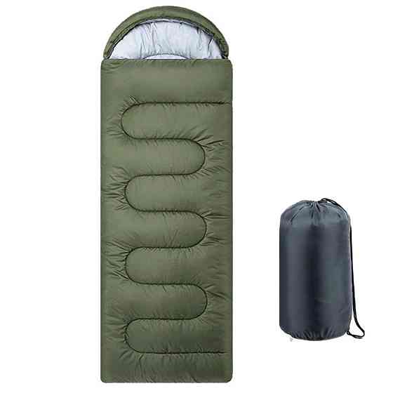 Спальный мешок демисезонный, 200х60см, Хаки / Спальник с капюшоном / Утепленный спальный мешок Киев