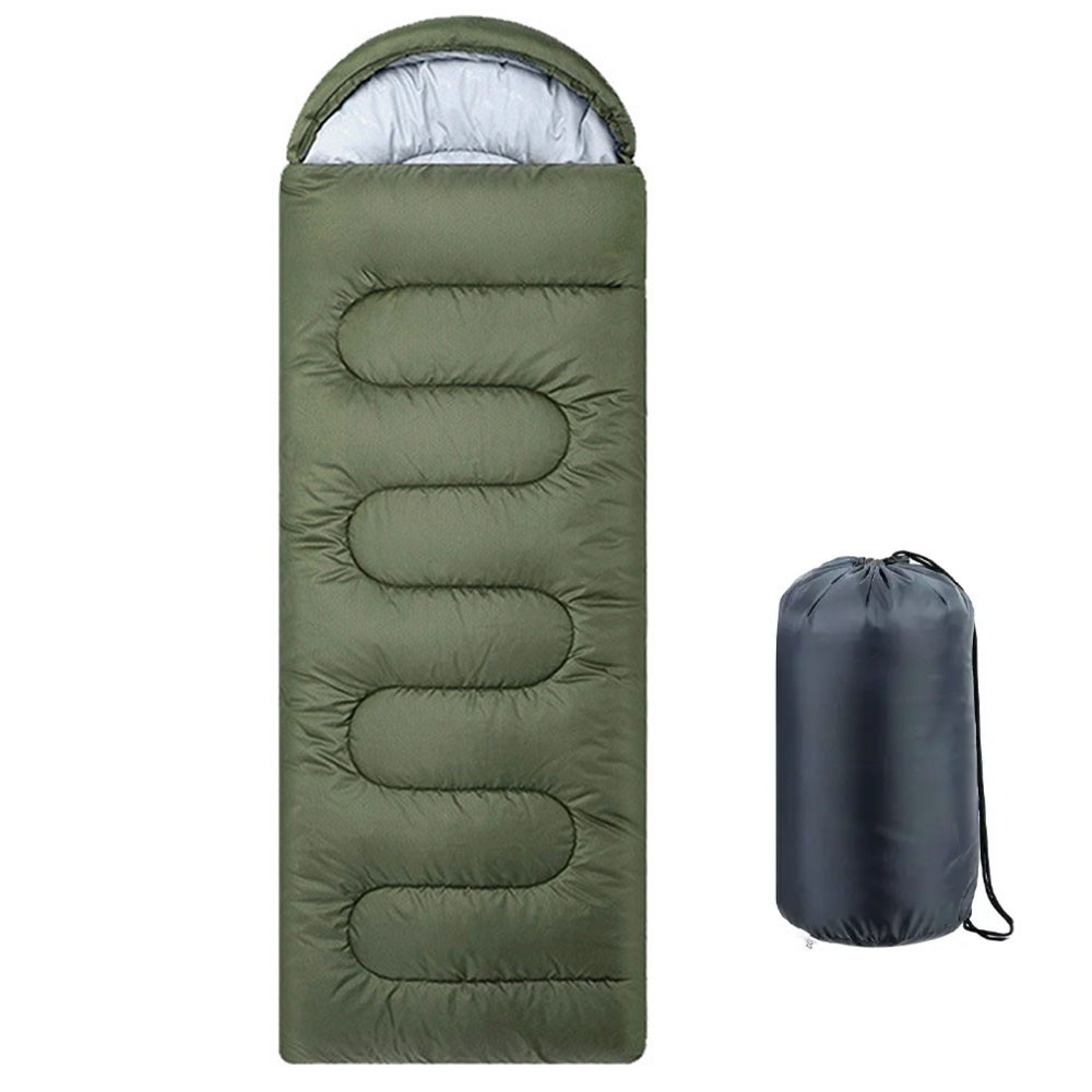 Спальный мешок демисезонный, 200х60см, Хаки / Спальник с капюшоном / Утепленный спальный мешок Киев - изображение 1