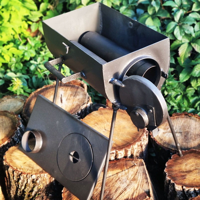 Буржуйка піч трансформер мангал 2 мм для опалення приміщень, готування, пічка з колами Київ - фото 2