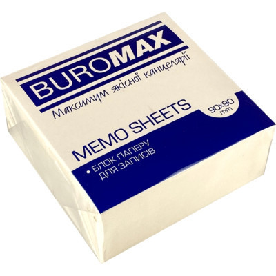 Бумага для заметок Buromax белый 90х90х40 мм, 500 листов не склеенный (BM.2277) Винница - изображение 1