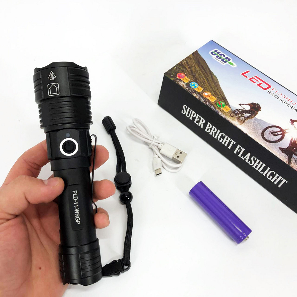 Фонарик police оригинал PLD-11-4XPE(RGB), Ручной аварийный фонарь, Алюминиевый фонарь 18650 PZ-54 Львов - изображение 10