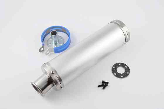 Глушитель (тюнинг) 300*9 см, креп. Ø48mm (нержавейка, серебро, прямоток, 0) Мукачево