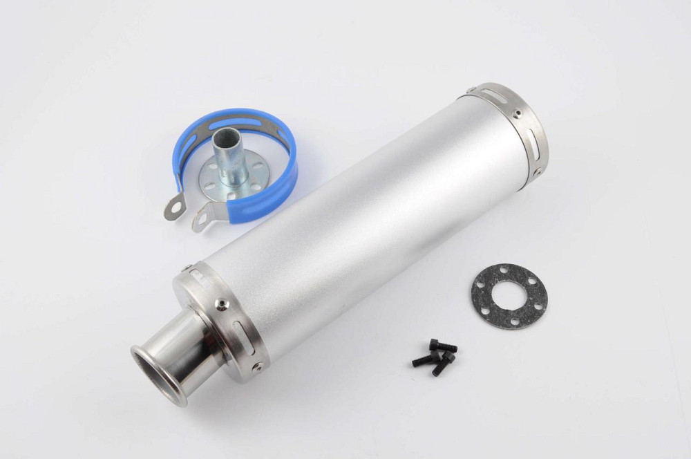 Глушник (тюнінг) 300*9 см, кріп. Ø48mm (нержавіюча сталь, срібло, прямоток, 0) Мукачево - фото 1