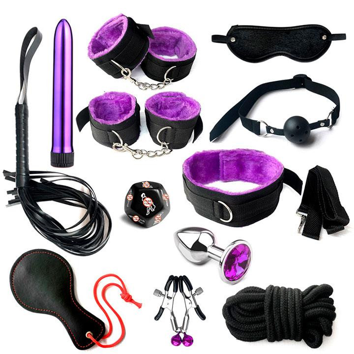 БДСМ набор из 12 предметов - Сиреневый – Садо-мазо Винница - изображение 1