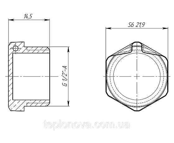 Заглушка 1/2″Н латунная под пломбу LC302P OPTIMUM Черновцы