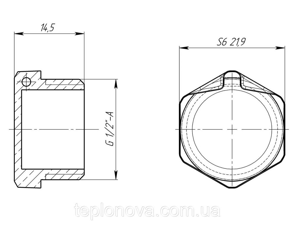Заглушка 1/2″Н латунная под пломбу LC302P OPTIMUM Черновцы - изображение 3