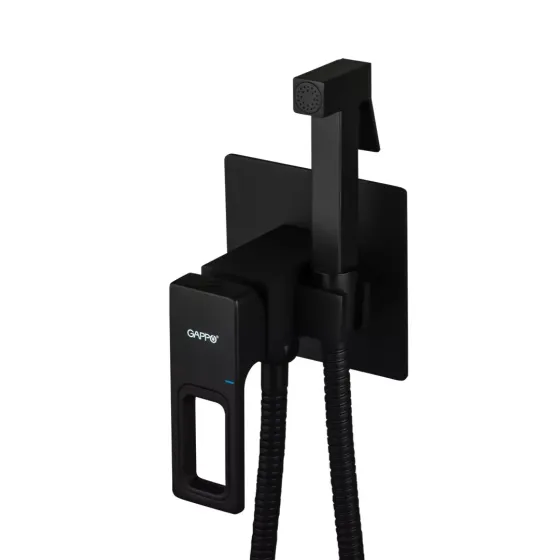 Гігієнічний душ прихованого монтажу GAPPO G7217-6 чорний Київ