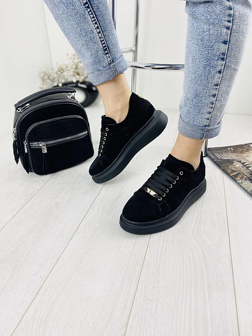 Abbi Кросівки жіночі ABBI 7974-01 чорні (весна-осінь, замша натуральна) (2696) 36-40 Коломия - фото 8