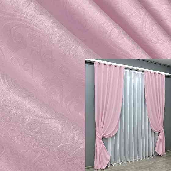 Комплект готовых штор VR-Textil Софт № 1740ш Розовый 100х280 см 2шт (31-822) Киев