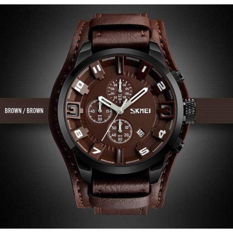 Мужские классические часы Skmei 9165 Brown-Brown Винница - изображение 2