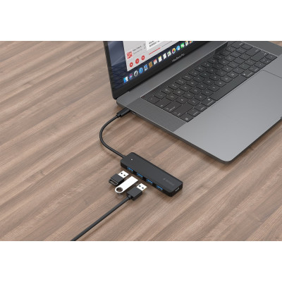 Концентратор Gembird 4 ports USB 3.1,USB-C, USB-C PD (UHB-CM-U3P4P-01) Вінниця - фото 4
