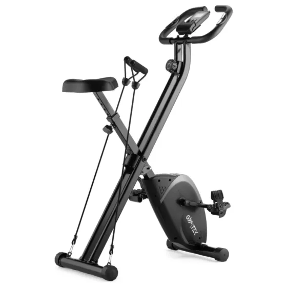 Велотренажер магнітний Gymtek FX800 складаний з еспандерами чорний/сірий Київ