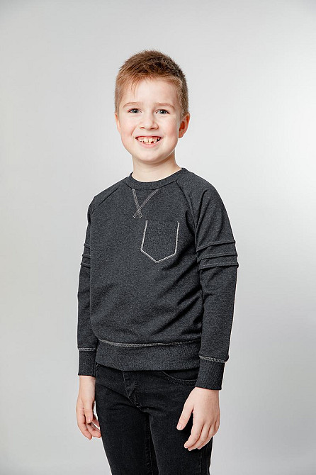 Джемпер для хлопчика, антрацит топ Крохатушка одяг Київ - фото 1