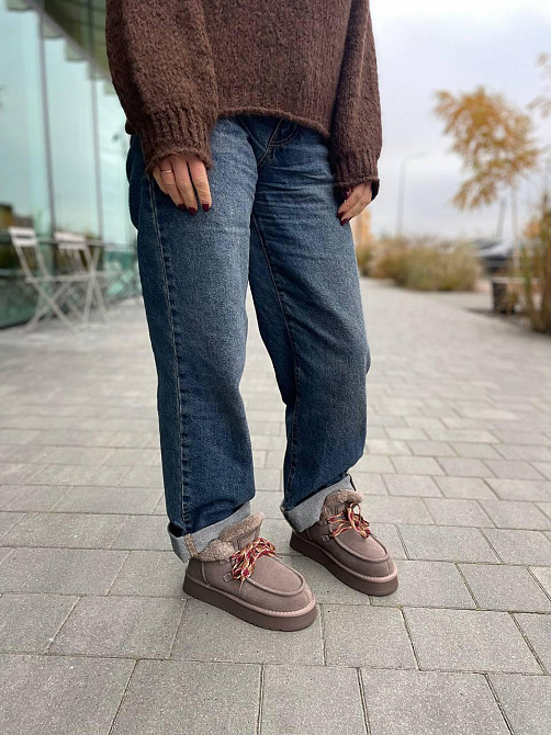 WSMR Угги жіночі WSMR коричневые натуральная замша высота 9 см размер 36-41 (5680) Коломыя - изображение 8