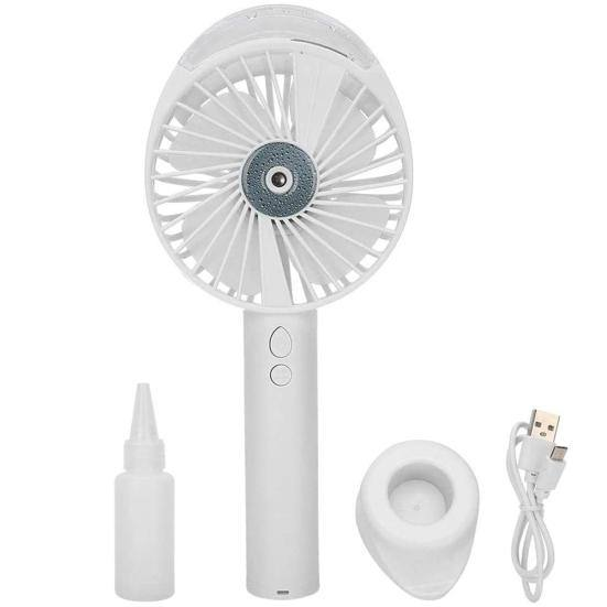 Портативний ручний вентилятор-зволожувач Humidifying Fan V9 на акумуляторі Міні-кондиціонер із розпиленням води, Білий Київ - фото 2