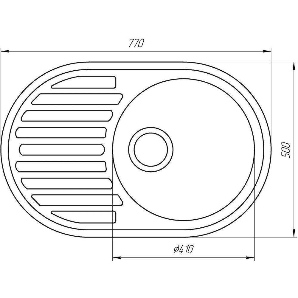 Гранітна мийка Globus Lux OHARA слонова кiстка 770х500мм-А0005 (000021079) Київ - фото 4