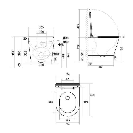 Унитаз подвесной Qtap Scorpio ML Ultra Quiet 490×365×325 мм, с сиденьем Soft-close MagLock, White QTSCOML26W49622 Киев