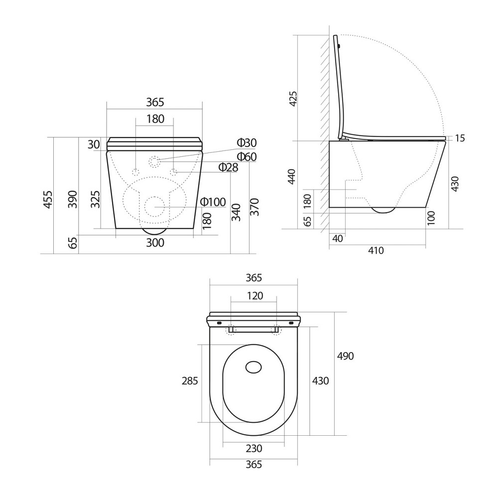 Унитаз подвесной Qtap Scorpio ML Ultra Quiet 490×365×325 мм, с сиденьем Soft-close MagLock, White QTSCOML26W49622 Киев - изображение 2