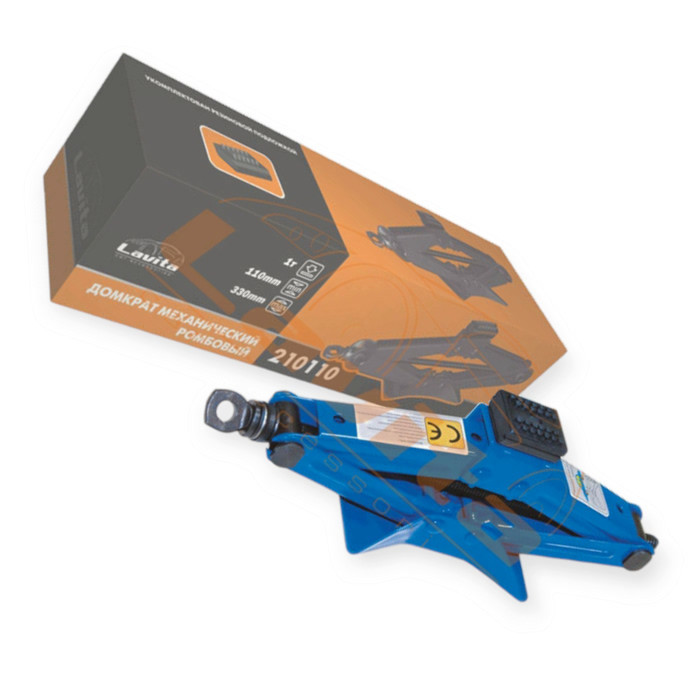 Домкрат ромбовий 1 т, 110-330 мм, гумова опора Мукачево - фото 1