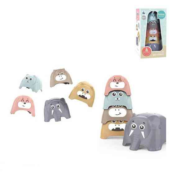 Игрушка для купания 666-01 Логика пирамидка  животные Винница