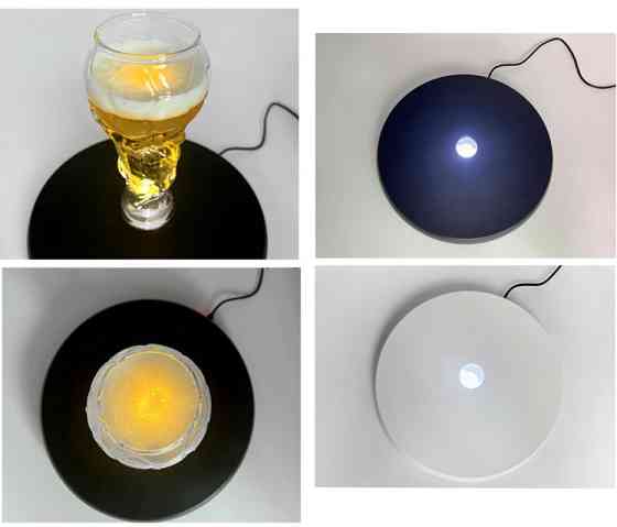 Предметний стіл поворотний з підсвіткою 25см чорний 20кг Puluz DCA2156B Київ