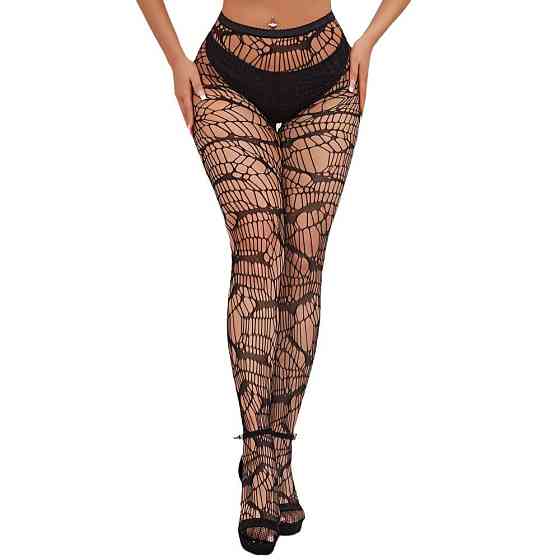 Колготи павутина з кажанами сітка one size чорний Київ
