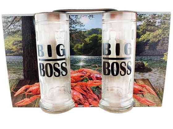 Набор бокалов для пива 2шт 500мл Big boss (под. уп.) ТМ FARGLASS Киев