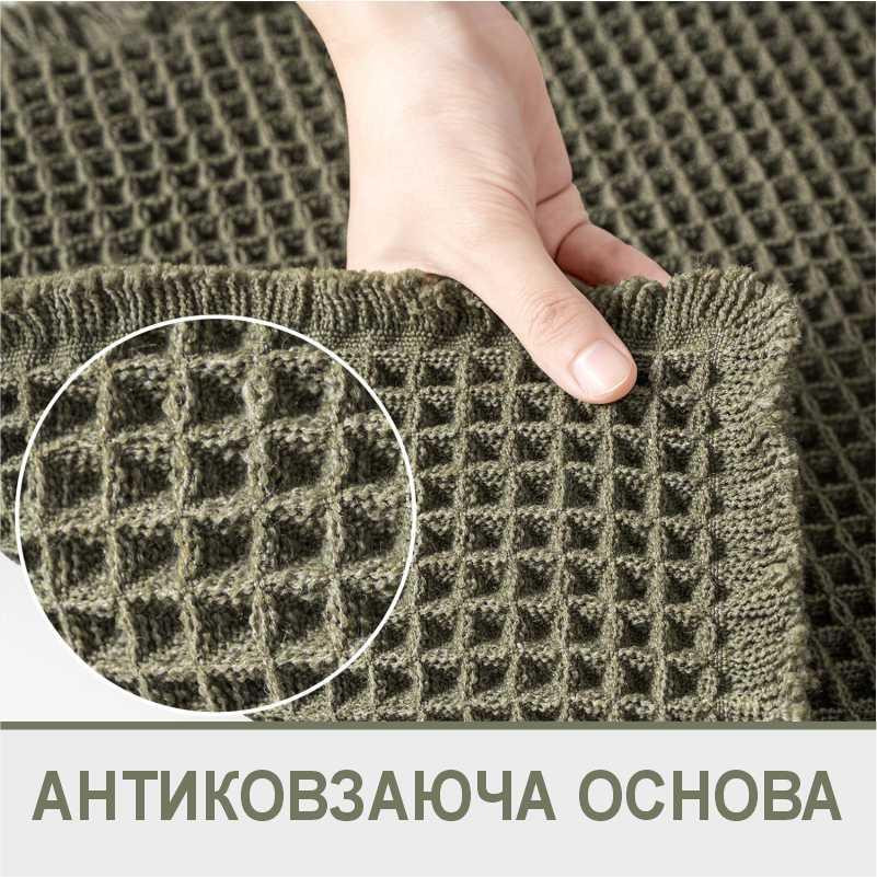 Набір килимків для ванної /туалету вафельний Lovely Svi 2шт: 50 x 80 см Зелений (1227254) Київ - фото 3