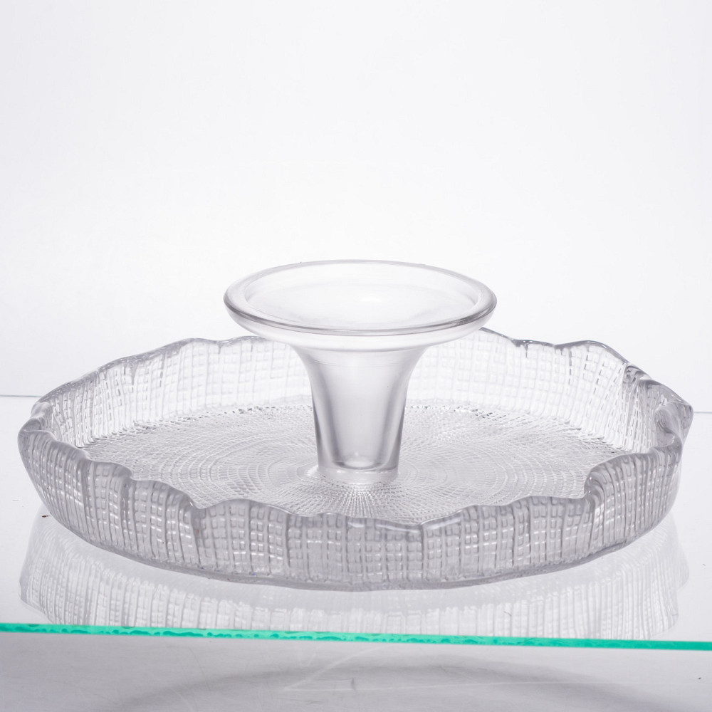 Тортівниця скляна на ніжці прозора Yiwu 64486-54 Коломия - фото 3