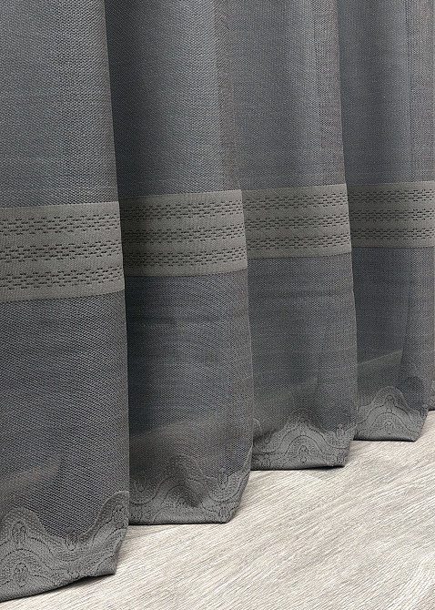 Тюль VR-Textil 1641т Greta Жаккард Графитовый 300х270 см (42-0603) Киев - изображение 7