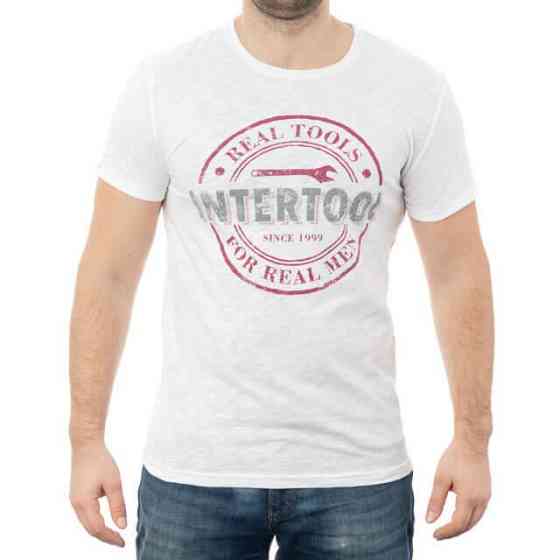 Футболка INTERTOOL світло-сіра меланж, S, 100% бавовна INTERTOOL SP-2211 Киев