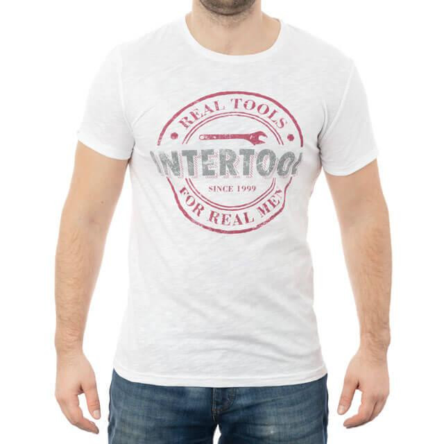 Футболка INTERTOOL світло-сіра меланж, S, 100% бавовна INTERTOOL SP-2211 Київ - фото 1