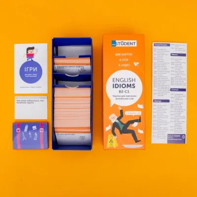 Обучающий набор English Student Карточки для изучения английского языка Idioms B2-С1 (укр.) (591225992) Винница