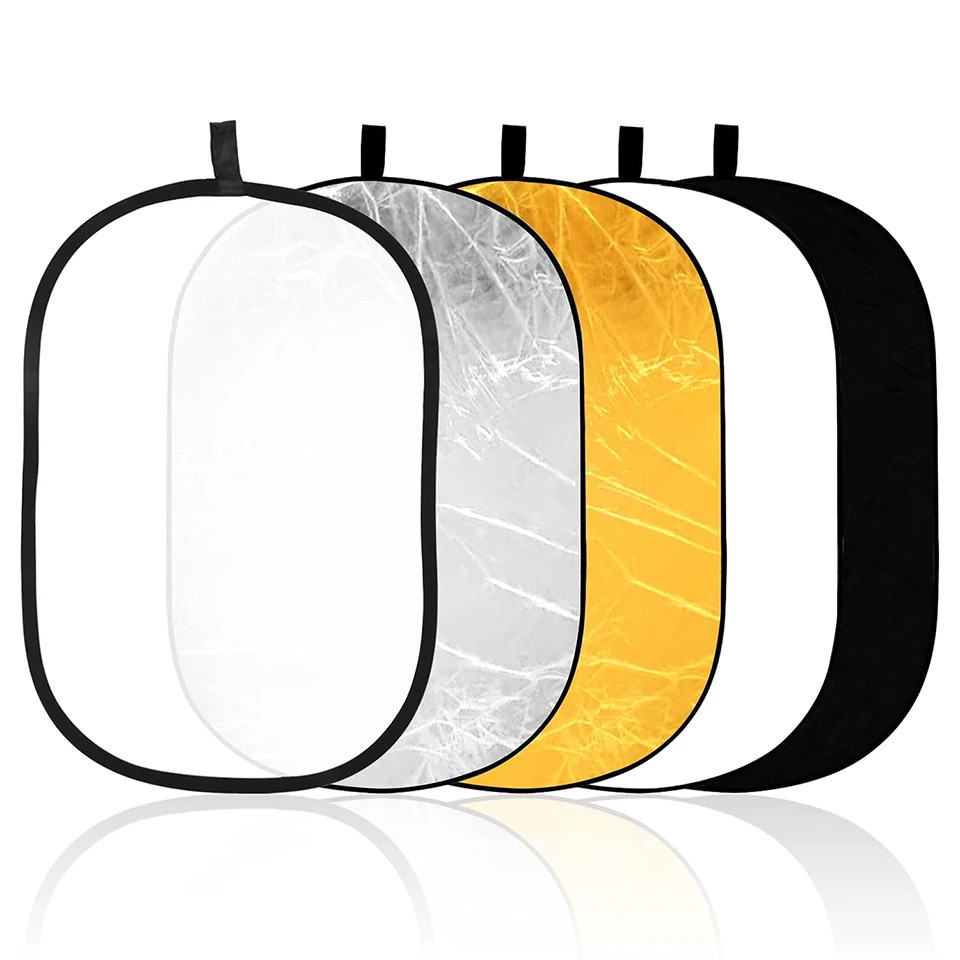 Рефлектор відбивач світла для фото овальний 5в1 60x90см AC Prof RO6090 SBR Київ - фото 6