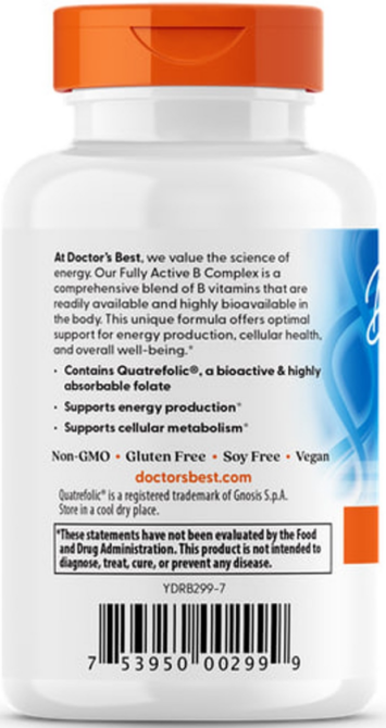 Комплекс вітамінів В + С Doctors Best Fully Active B Complex 30 капс Київ - фото 3