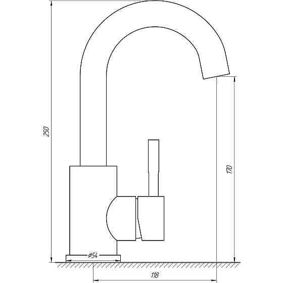 Смеситель для кухни EcoMIX AISI-101S (000025996) Киев