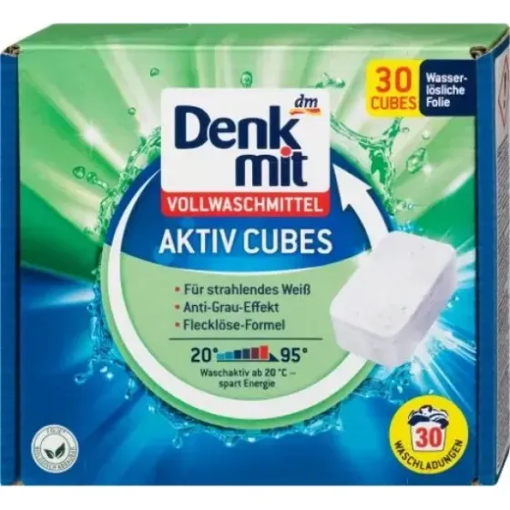 Таблетки для прання Універсальні Denkmit, 30 шт (Німеччина) Denkmit Vollwaschmittel Cubes, 30 Wl Львів