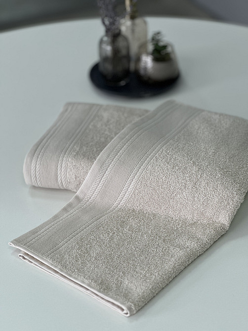 Комплект махрових рушників IDEAL TEXTILE Легкий бриз 50х90 + 70х140 см 450 г/м2 100% бавовна Бежевий Чернівці - фото 8