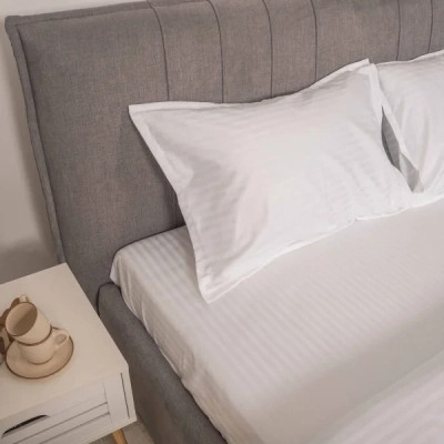 Постільна білизна Tiare White Сатин Страйп Кольоровий двоспальний (White_Stripe_dv) Вінниця - фото 7